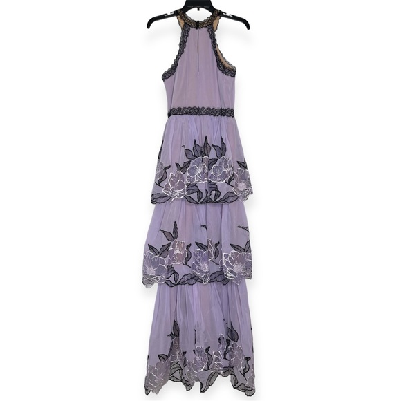 Marchesa Notte Floral Embroidered Chiffon Tulle Gown, NWT - Picture 8 of 15